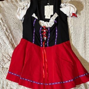 Charming Red and Black Halloween Costume